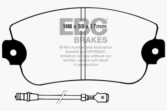 EBC 75-81 Lancia Beta 1.8L Greenstuff Front Brake Pads