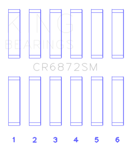 King Toyota 1GR-FE (Size +.50mm) Connecting Rod Bearing Set