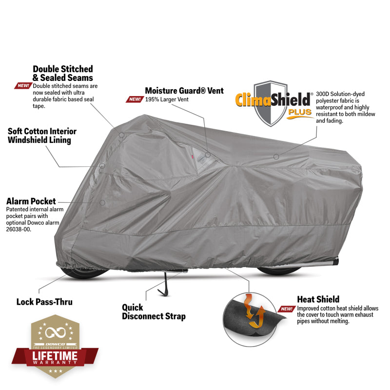 Dowco WeatherAll Plus Motorcycle Cover Gray - 2XL