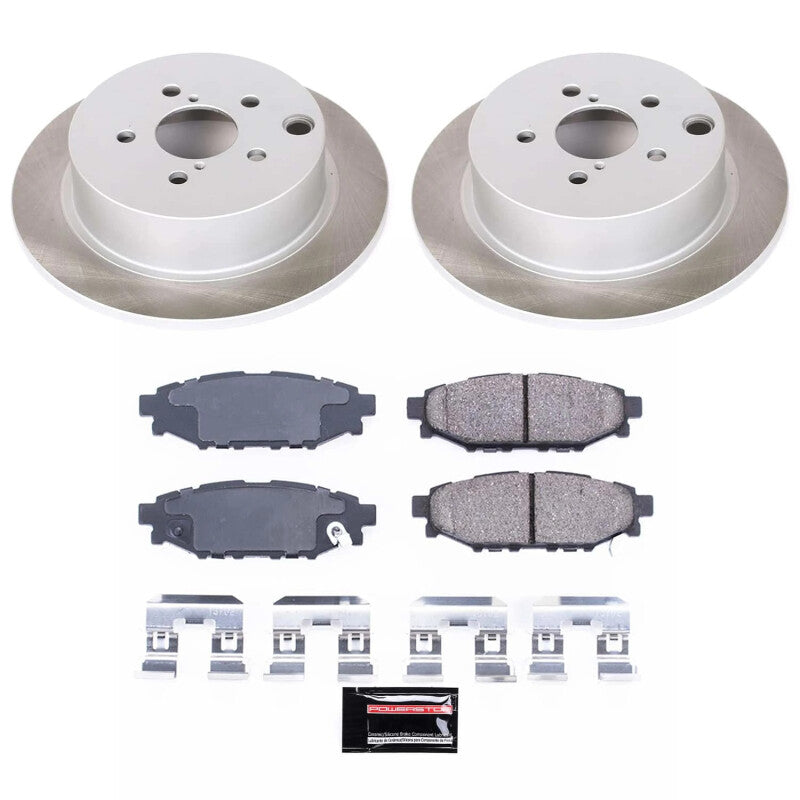 Power Stop 13-15 Subaru XV Crosstrek Rear Semi-Coated Rotor Kit