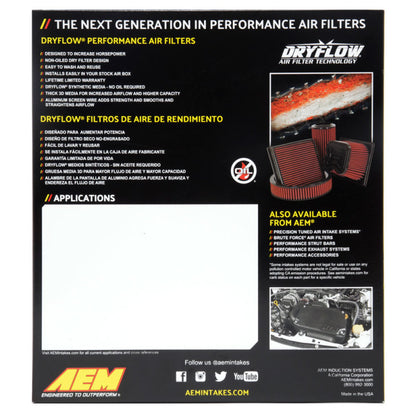 AEM 19-20 Subaru WRX STI 2.5L DryFlow Air Filter