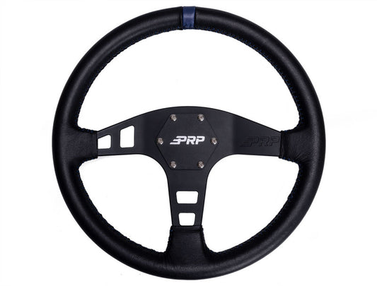 PRP Flat Leather Steering Wheel- Blue