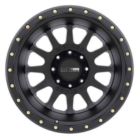 Method MR605 NV 20x10 -24mm Offset 8x6.5 121.3mm CB Matte Black Wheel