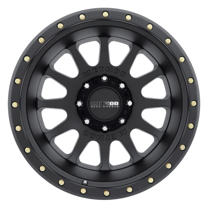 Method MR605 NV 20x12 -52mm Offset 8x180 124.1mm CB Matte Black Wheel