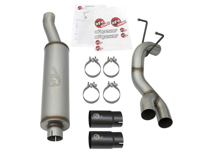 aFe Rebel Series 3-1/2in 409 SS Cat-Back Exhaust System w/Black Tip RAM 2500/3500 14-17 V8 6.4L