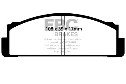 EBC 68-83 Fiat 124 1.6 Yellowstuff Front Brake Pads