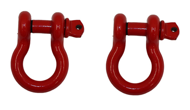 Fishbone Offroad D Ring 3/4In Red 2 Piece Set