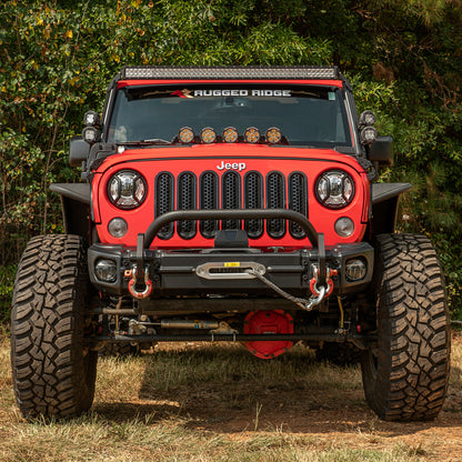 Rugged Ridge Arcus Front Bumper Set W/ Overrider 2018 Jeep Wrangler JL