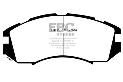 EBC 92-96 Subaru Impreza 1.8 (2WD) (13in Wheels) Ultimax2 Front Brake Pads