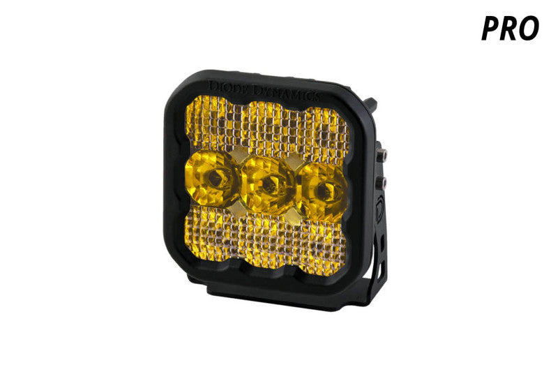 Diode Dynamics SS5 LED Pod Pro - Yellow Flood (Single)