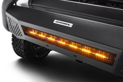 Go Rhino Xplor Blackout Combo Series Sgl Row LED Light Bar w/Amber (Side/Track Mount) 20.5in. - Blk