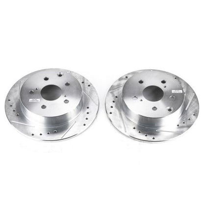 Power Stop 09-10 Pontiac Vibe Rear Evolution Drilled & Slotted Rotors - Pair