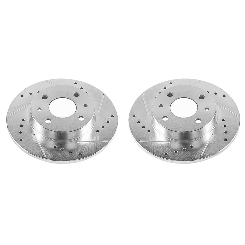 Power Stop 12-18 Fiat 500 Rear Evolution Drilled & Slotted Rotors - Pair