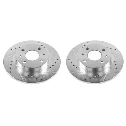 Power Stop 12-18 Fiat 500 Rear Evolution Drilled & Slotted Rotors - Pair