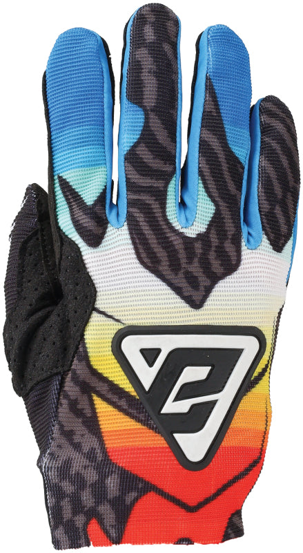 Answer 25 Aerlite Drip Gloves Black/White/Rainbow Youth - XL