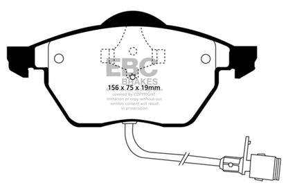 EBC 92-94 Audi 100 2.8 Ultimax2 Front Brake Pads