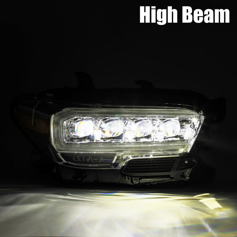 AlphaRex 16-20 Toyota Tacoma NOVA LED Projector Headlight Plank Style Alpha Black w/Activation Light