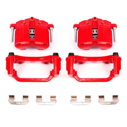 Power Stop 00-03 Cadillac DeVille Rear Red Calipers w/Brackets - Pair