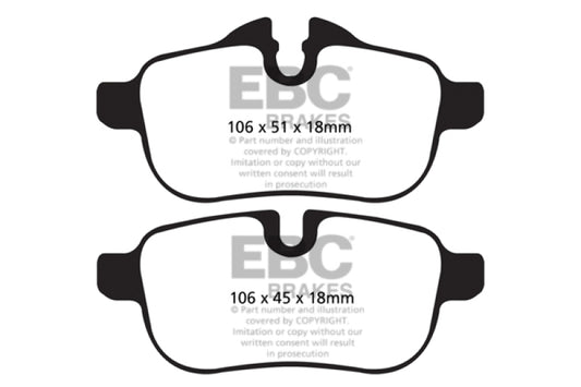 EBC 09+ BMW Z4 3.0 (E89) Greenstuff Rear Brake Pads