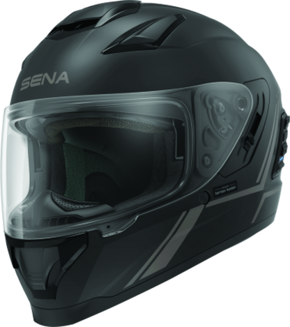 Sena Technologies Stryker Bluetooth Helmet w/ Mesh Intercom Matte Black - Large