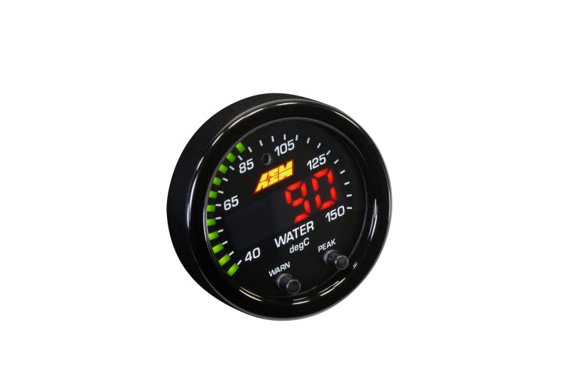 AEM X-Series Temperature 100-300F Gauge Kit (ONLY Black Bezel and Water Temp. Faceplate)