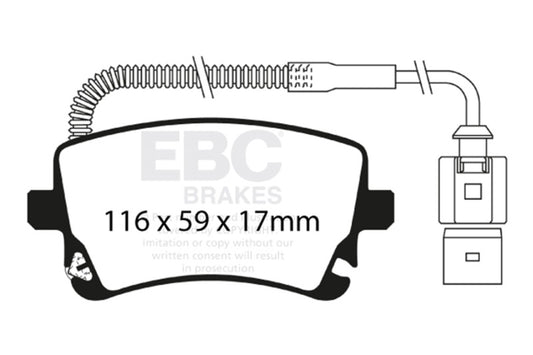 EBC 09-11 Audi A6 Quattro 3.0 Supercharged Ultimax2 Rear Brake Pads