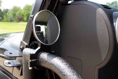 Fishbone Offroad Tube Door Mirror Billet Aluminum - Black Powdercoat