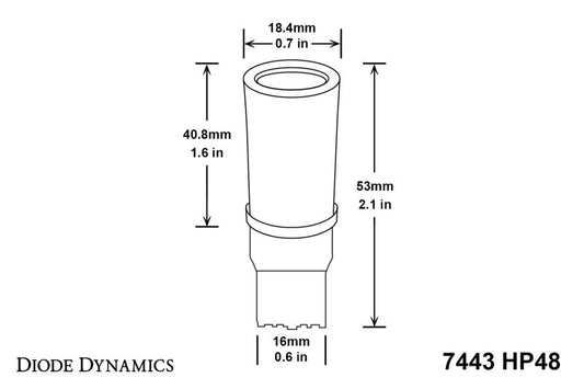 Diode Dynamics 7443 LED Bulb HP48 LED - Red Set of 4