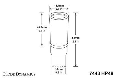 Diode Dynamics 7443 LED Bulb HP48 LED - Red (Pair)