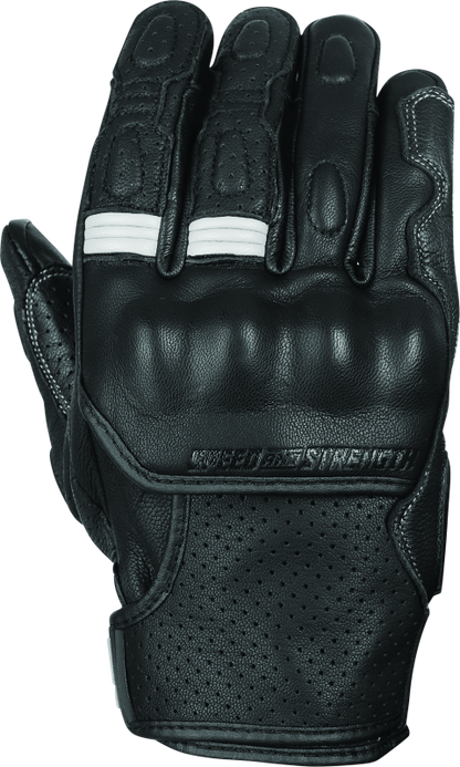 Speed and Strength Twist of Fate Leather Gloves Black/White - Small