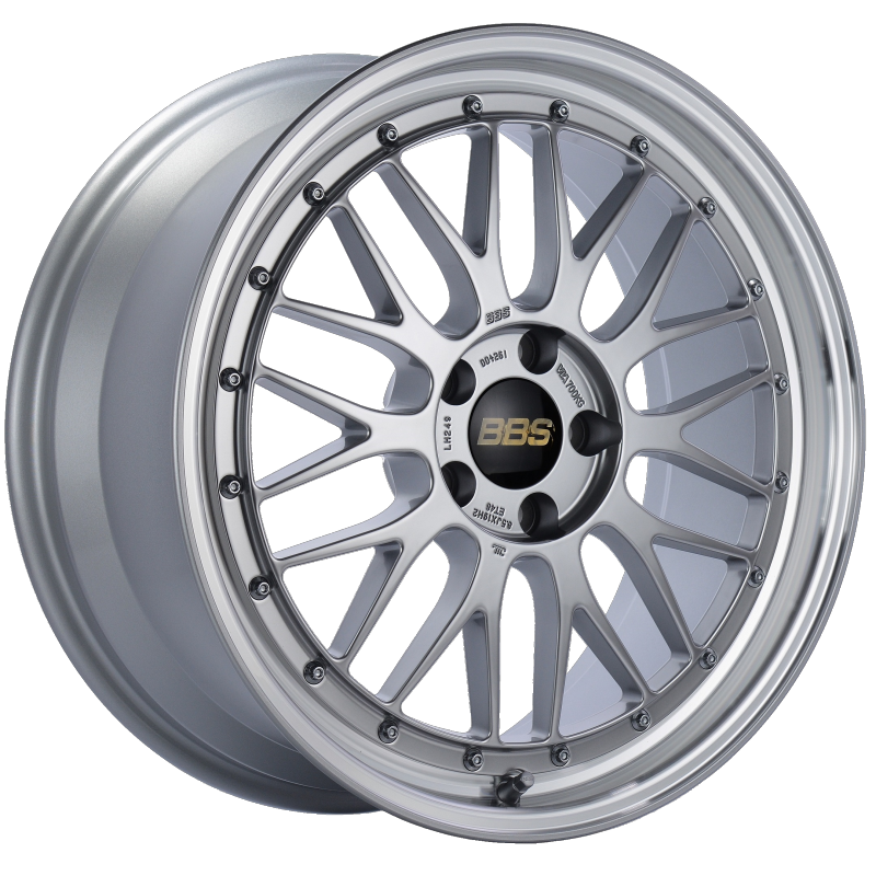 BBS LM 19x8.5 5x112 ET48 Diamond Silver Center Diamond Cut Lip Wheel -82mm PFS/Clip Required - Precision R