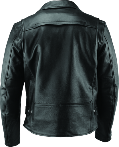 River Road Ironclad Classic Leather Jacket Black - Small