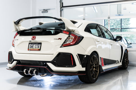 AWE Tuning 2017+ Honda Civic Type R Track Edition Exhaust w/Front Pipe & Triple Chrome Silver Tips - Precision R