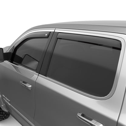 EGR 2019 Dodge Ram 1500 Crew Cab SlimLine In-Channel WindowVisors Set of 4 - Matte Black