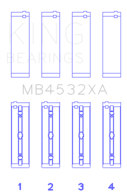 King Mercedes-Benz OM 642.822/36/910/20/30/70 Main Bearing Set