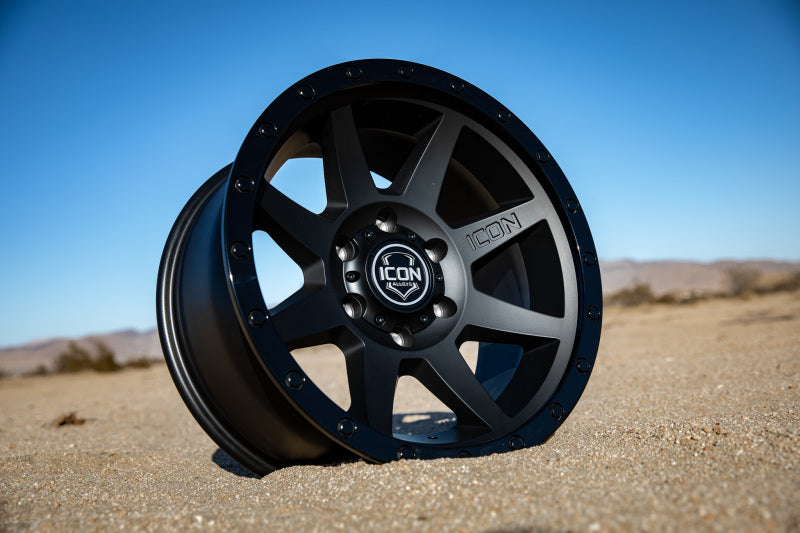 ICON Rebound 17x8.5 6x135 6mm Offset 5in BS 87.1mm Bore Double Black Wheel