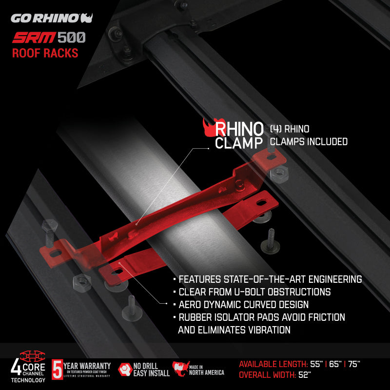 Go Rhino SRM 500 Roof Rack - 75in