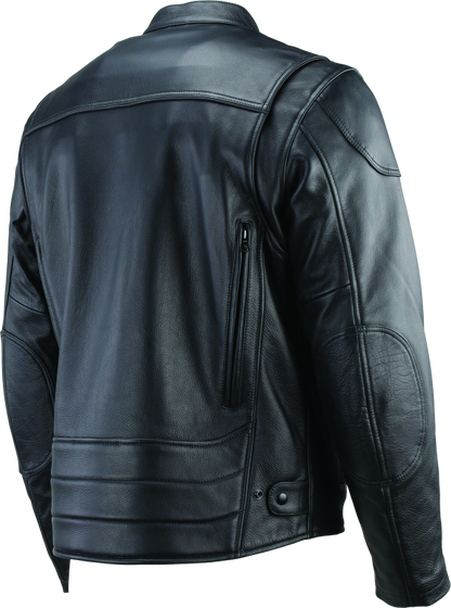 River Road Race Leather Jacket Black - Small