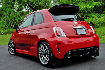 Rally Armor 12-18 Fiat 500 Red Mud Flap w/White Logo