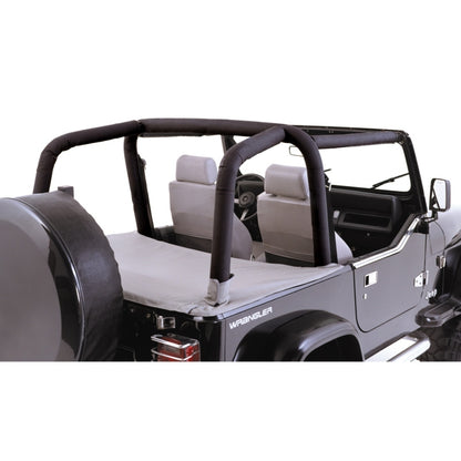 Rugged Ridge Roll Bar Cover Kit Black Denim 97-02 Jeep Wrangler