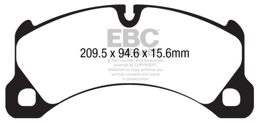 EBC 10+ Porsche Cayenne 3.6 Yellowstuff Front Brake Pads