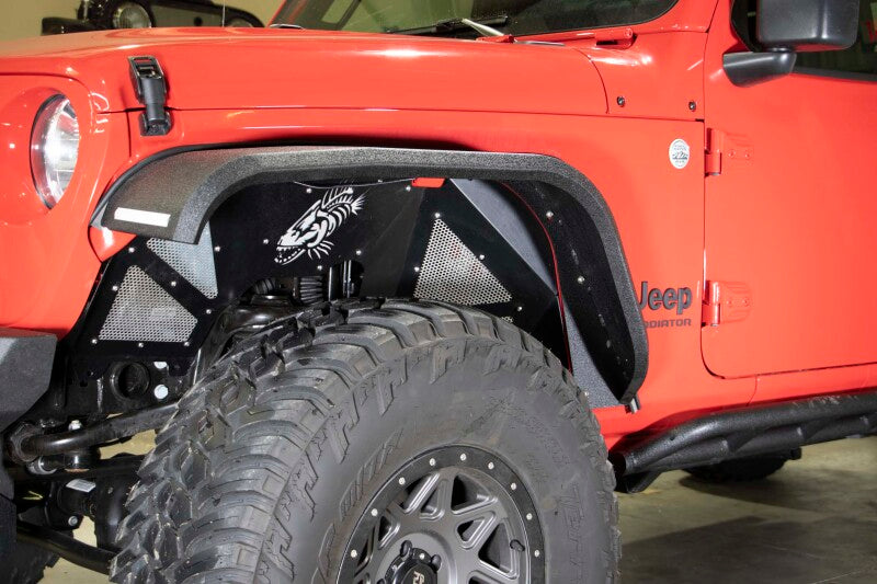 Fishbone Offroad 2018+ Jeep Wrangler JL Front/Rear Set of 4 Aluminum - Blk Powdercoat Inner Fenders