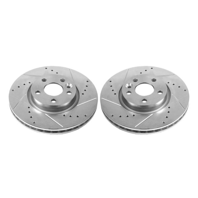 Power Stop 12-15 Land Rover Range Rover Evoque Front Evolution Drilled & Slotted Rotors - Pair