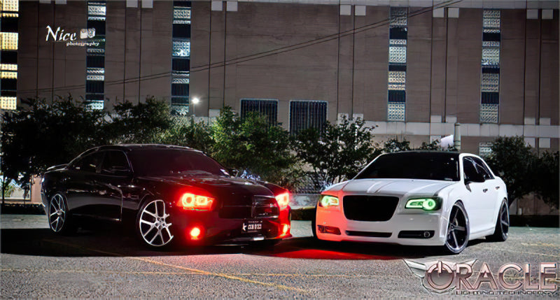 Oracle 11-19 Chrysler 300C DRL Upgrade w/ Halo Kit - ColorSHIFT w/ Simple Controller SEE WARRANTY