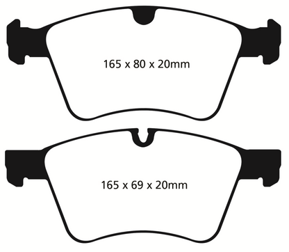 EBC 08-10 Mercedes-Benz GL320 3.0 TD (373mm Front Rotors) Greenstuff Front Brake Pads