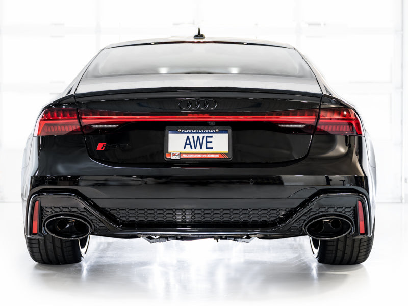 AWE Tuning 21-23 Audi C8 RS6/RS7 SwitchPath Cat-back Exhaust - Diamond Black Tips - Precision R