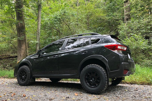 Rally Armor 18-23 Subaru Crosstrek Black UR Mud Flap w/Red Logo