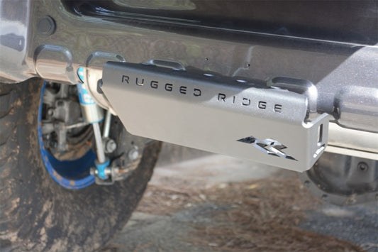 Rugged Ridge 07-23 Jeep Wrangler JK/JKU/JL/JLU & 20-23 Gladiator Hitch Skid Plate 2in. Rec - Tex Blk