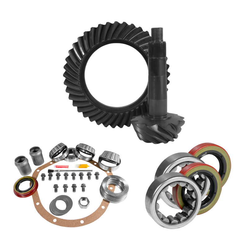 Yukon 8.875in GM 12T 4.11 Rear Ring & Pinion Install Kit Axle Bearings and Seals