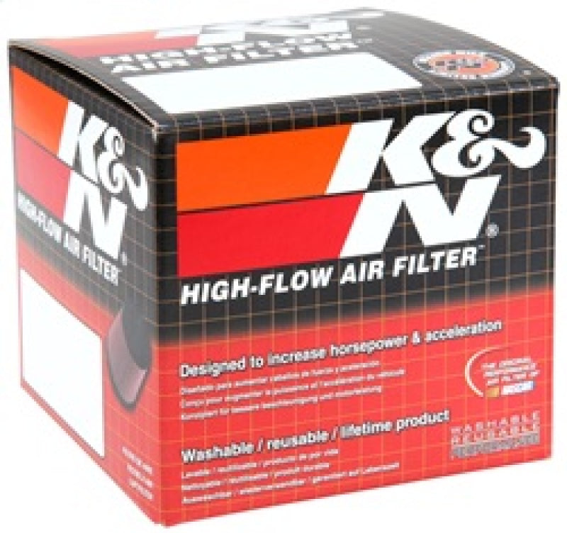 K&N Filter Universal Rubber Filter 2 7/16 inch Flange 4.5x3.75 inch Base 3.5x2.5 inch Top 2.75 inch